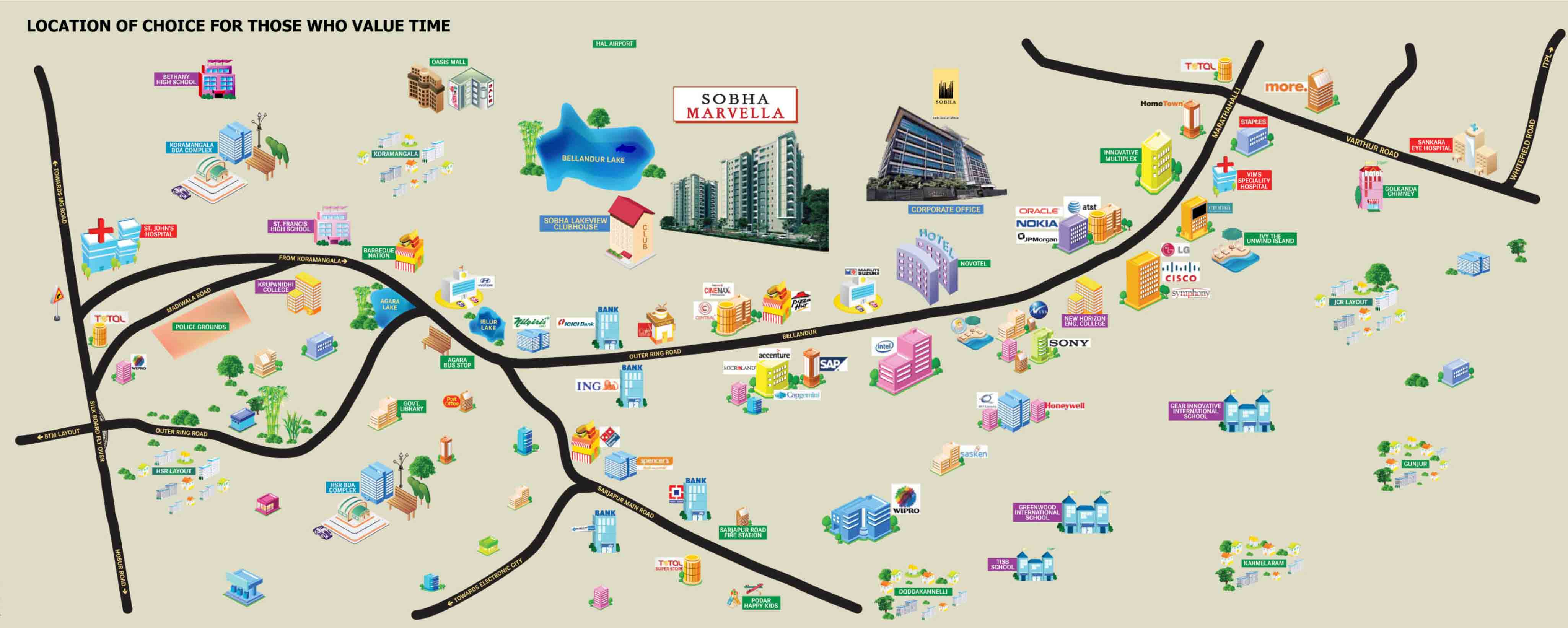 Sobha Ltd. Sobha Marvella Location Map Image
