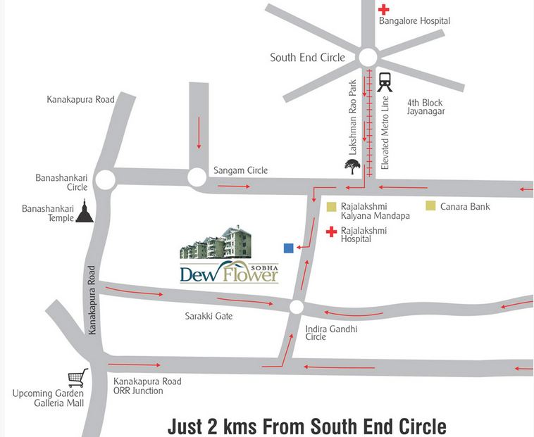 Sobha Ltd. Dewflower Location Map Image