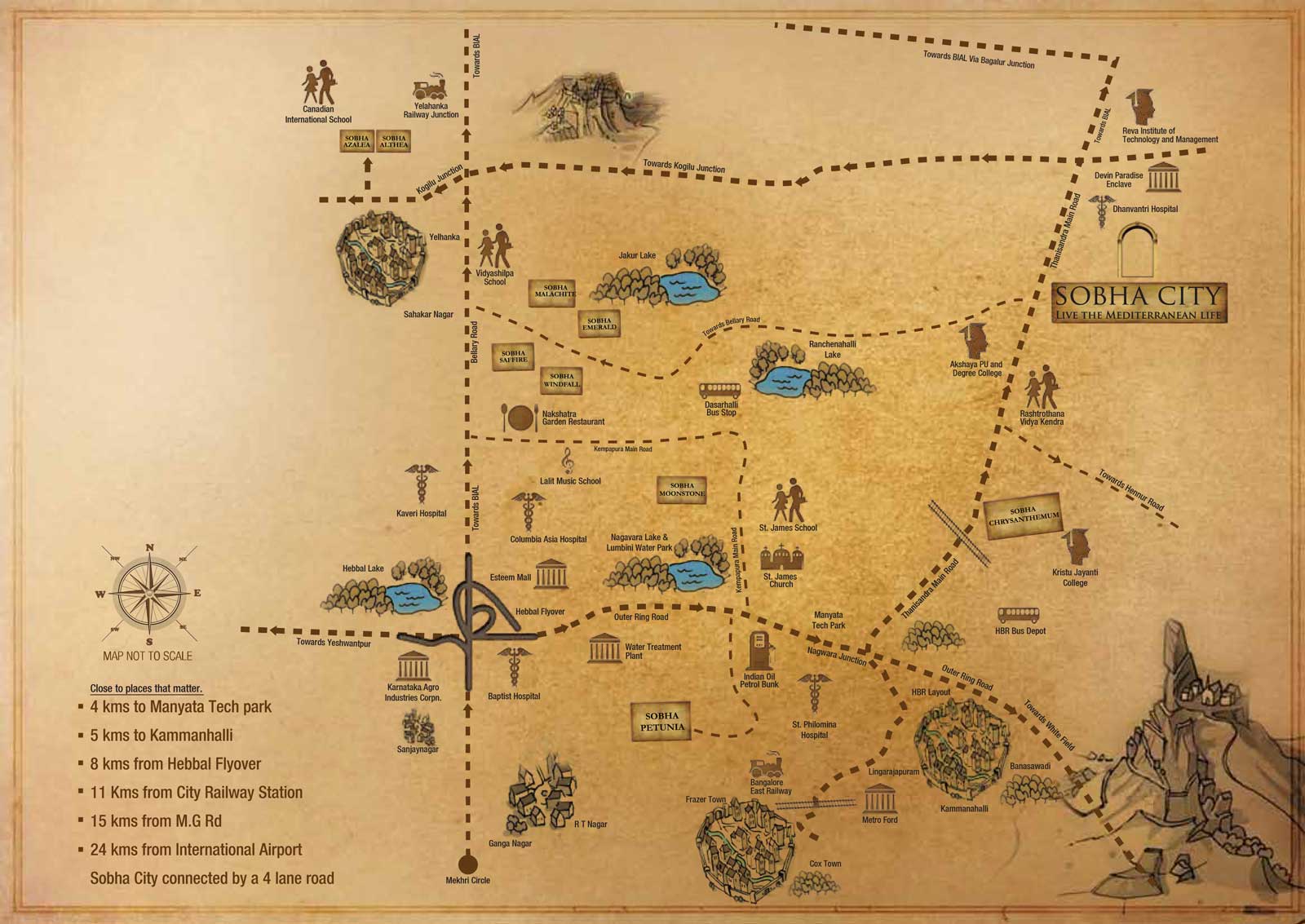 Sobha Ltd. Sobha City Location Map Image
