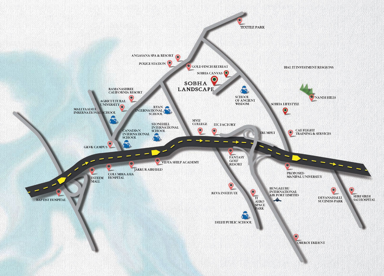 Sobha Ltd. Landscape Location Map Image