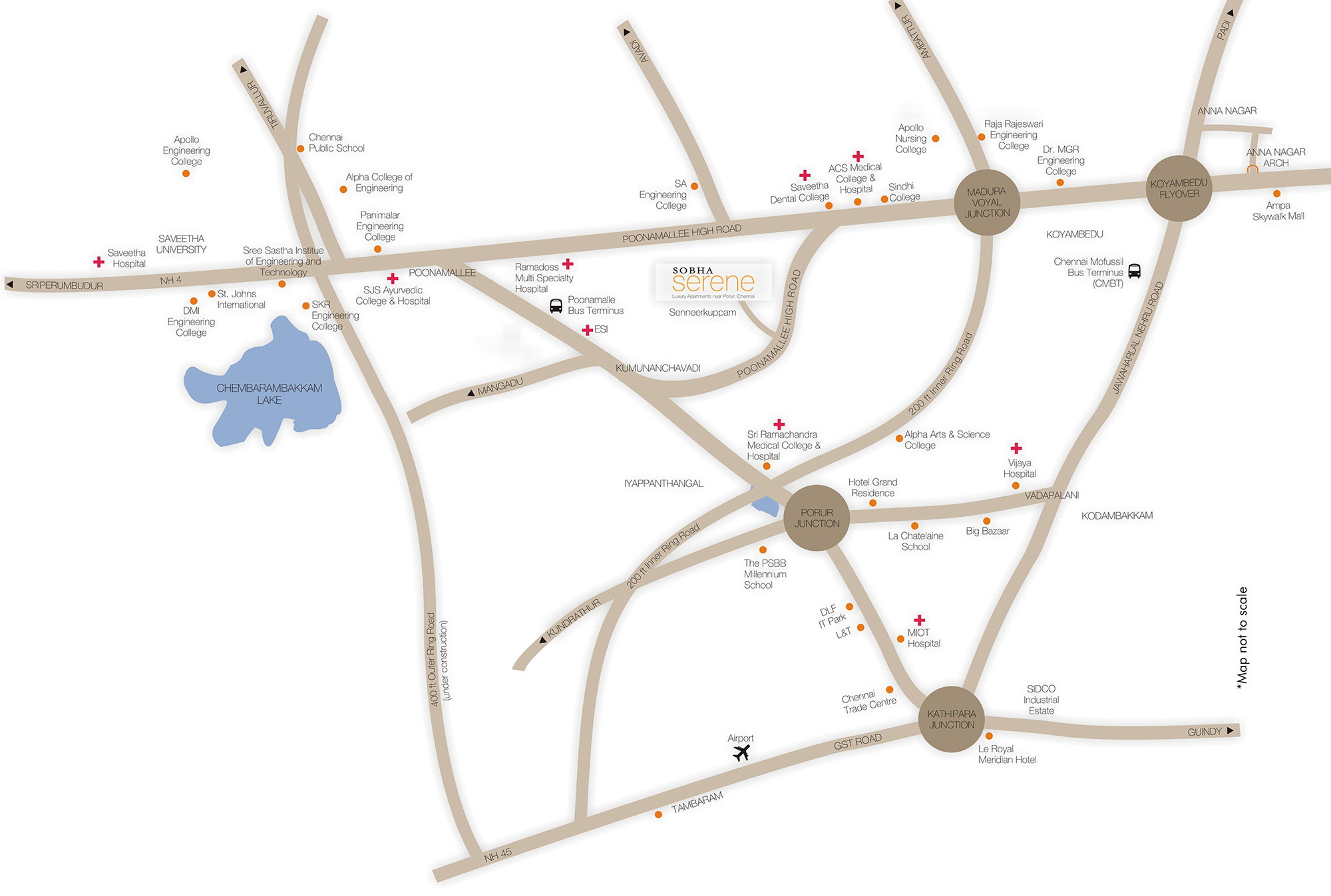 Sobha Ltd. Sobha Serene Location Map Image