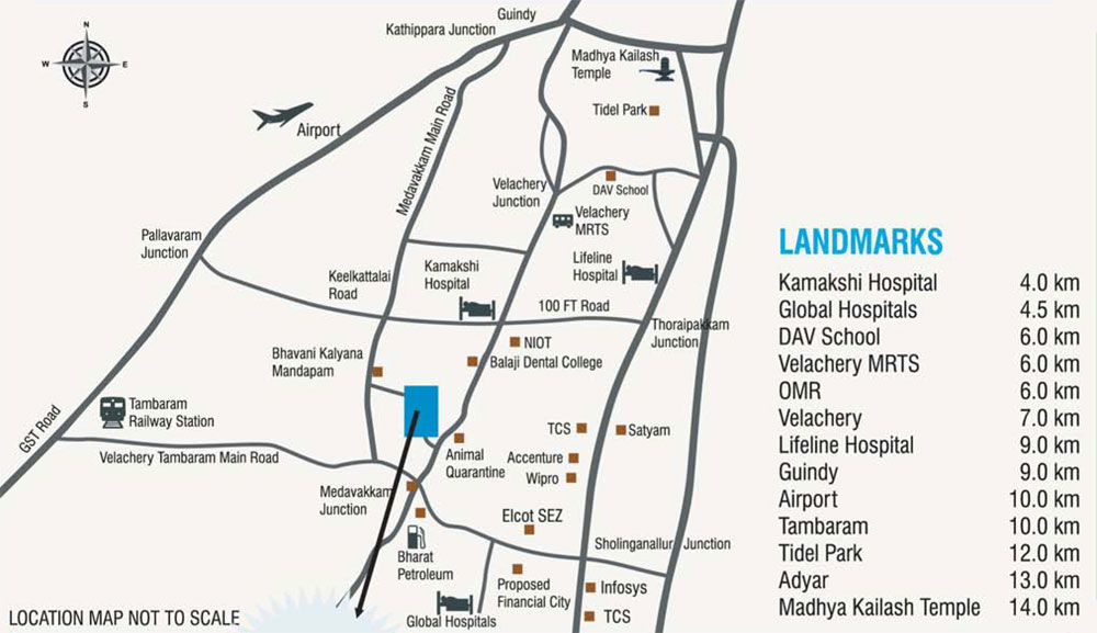 Puravankara Manhattan Condos Location Map Image