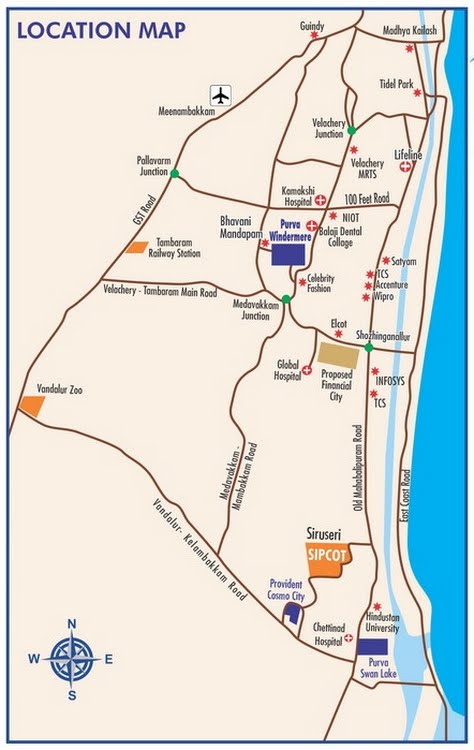 Purva Windermere Location Map Image