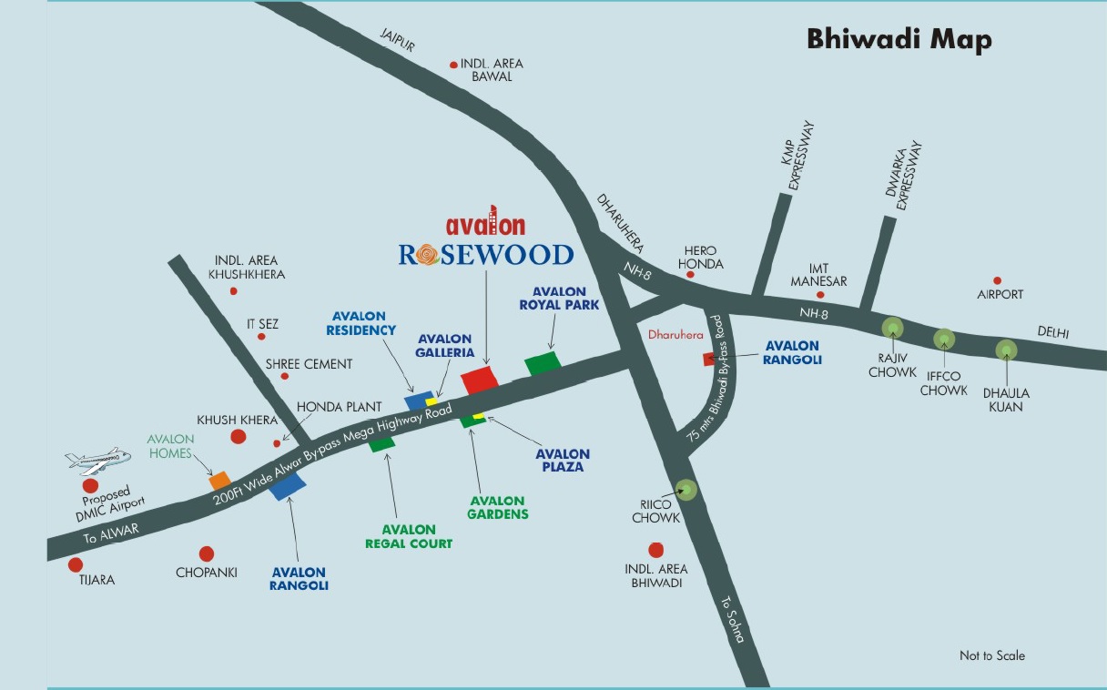 Avalon Rosewood Location Map Image