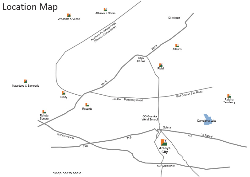 Raheja Aranya Location Map Image