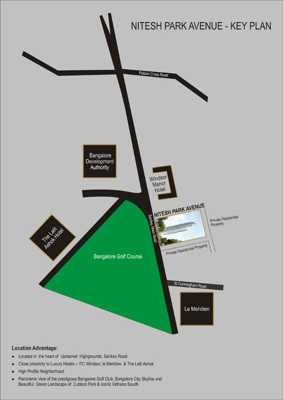 Nitesh Estate Park Avenue Location Map Image