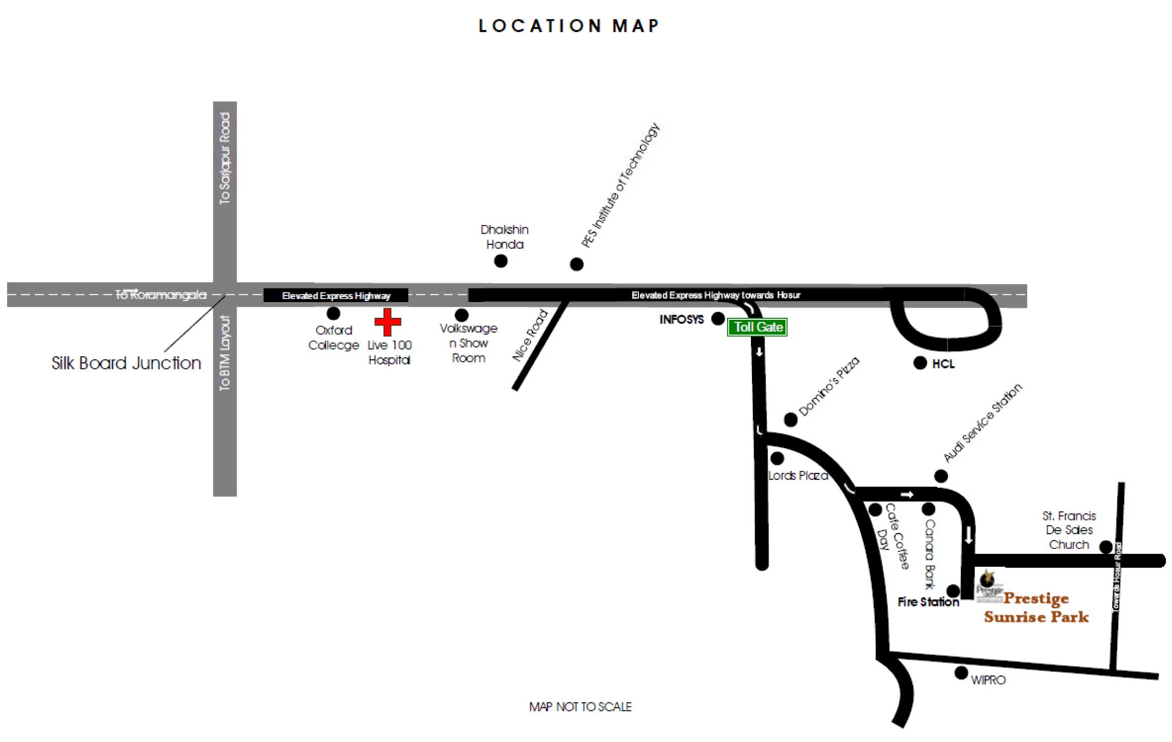 Prestige Sunrise Park Location Map Image