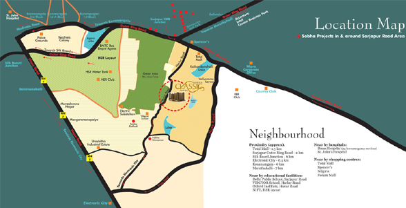 Sobha Classic Location Map Image