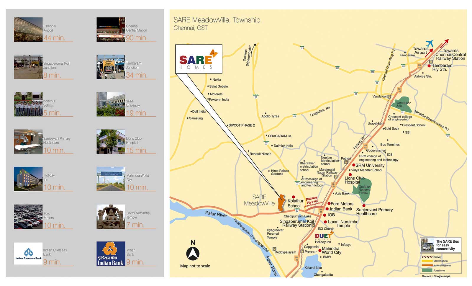 Sare Homes Shreyas Villas Location Map Image