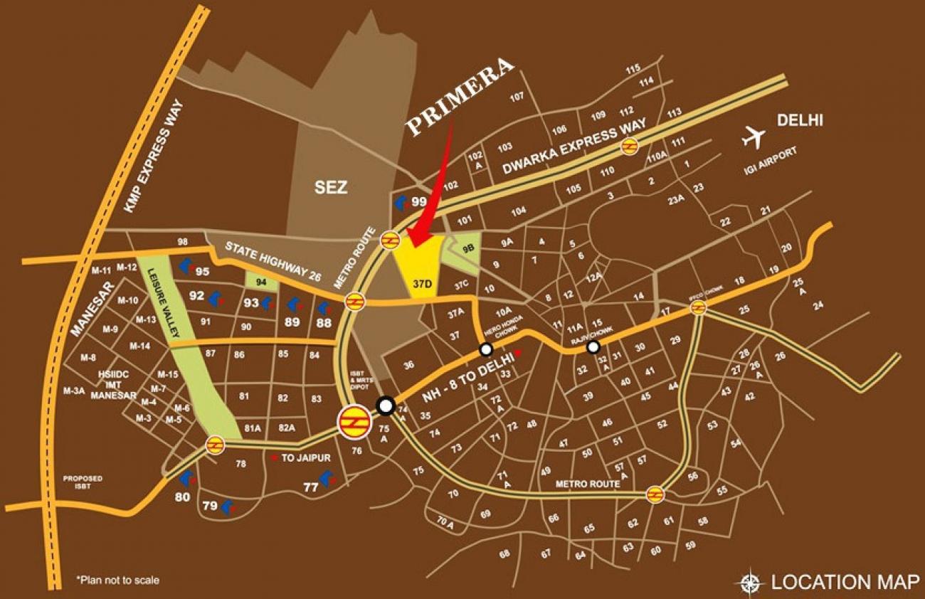 Ramprastha Primera Location Map Image