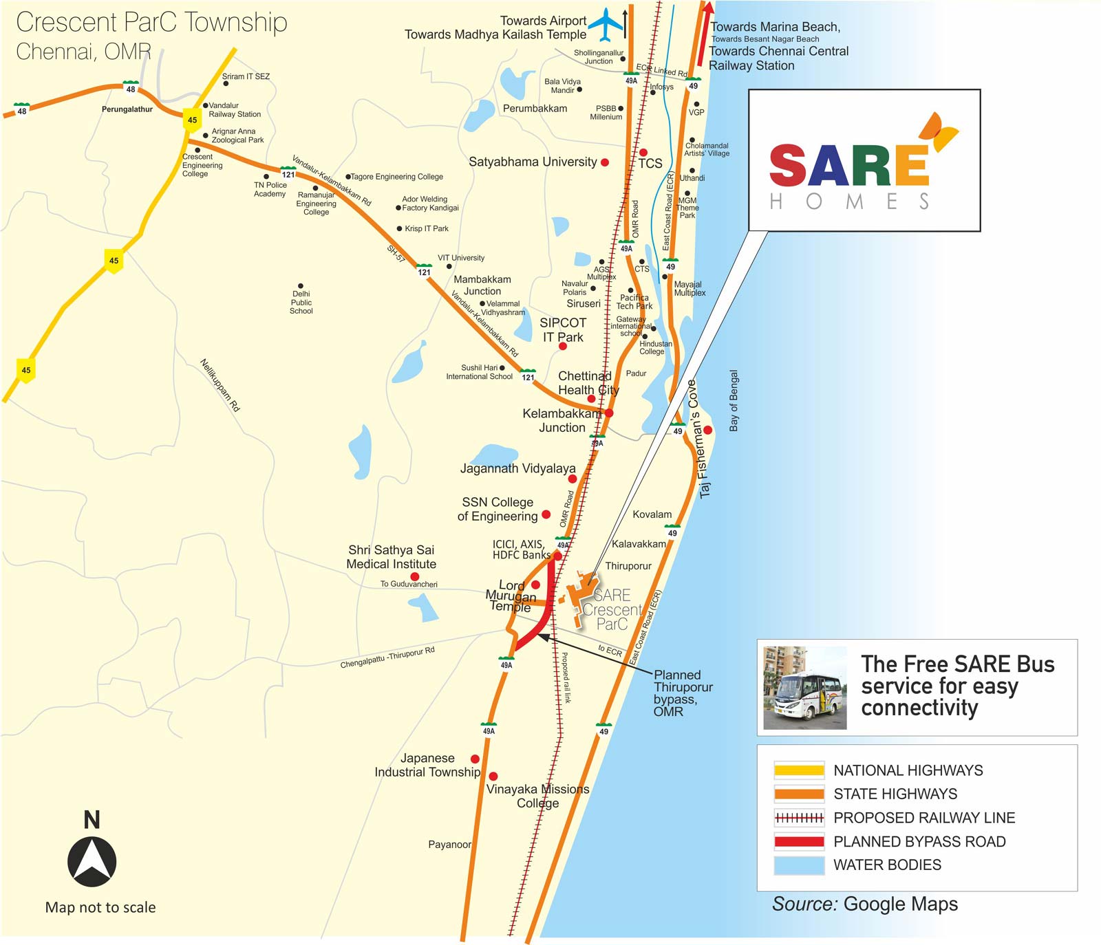 Sare Homes Expandable Villas Location Map Image