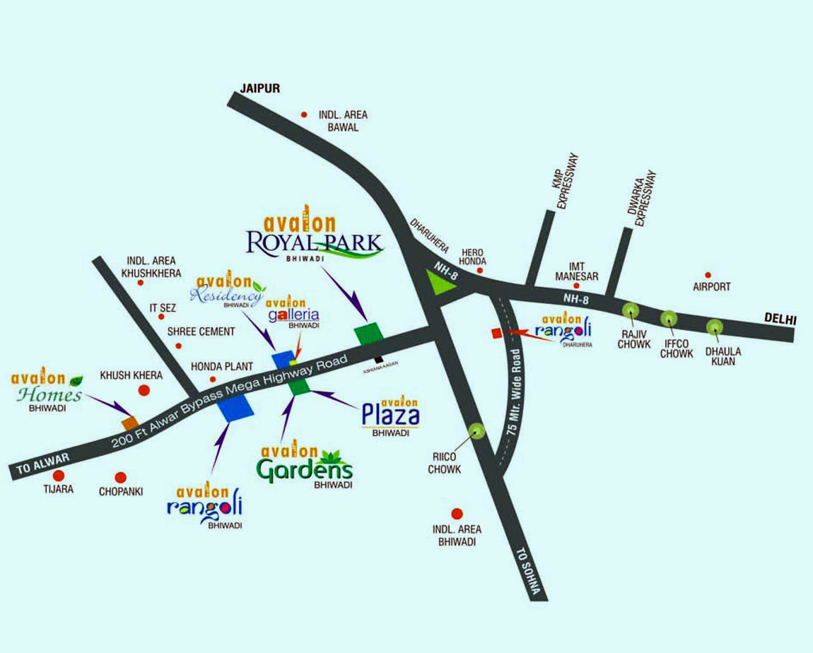 Avalon Royal Park Location Map Image