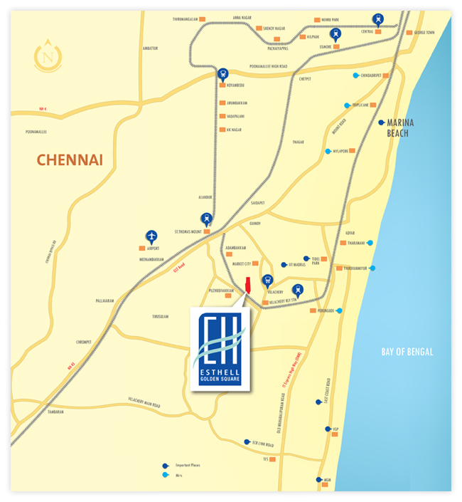 Esthell Homes Golden Square Location Map Image