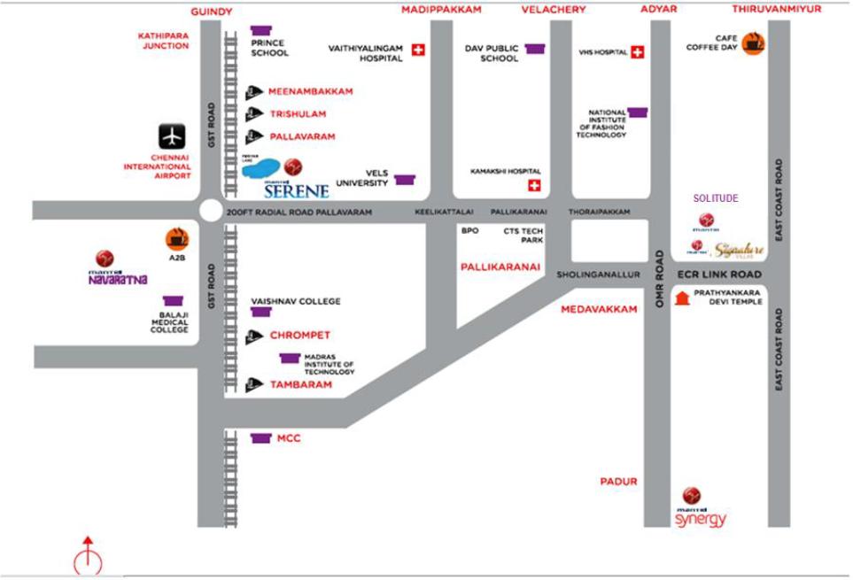 Mantri Solitude Location Map Image