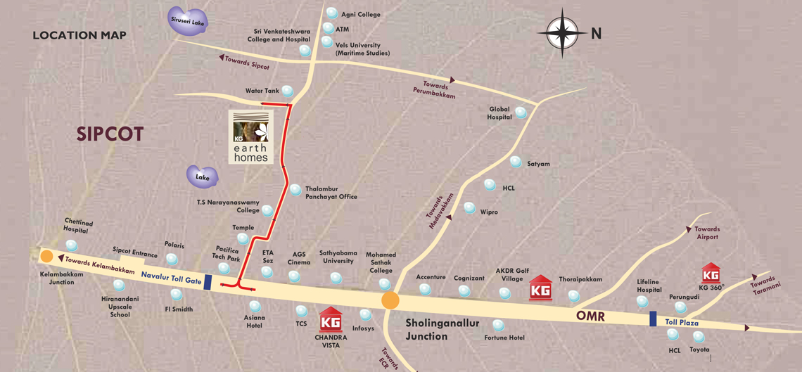 Kg & Promoters Earth Homes Location Map Image