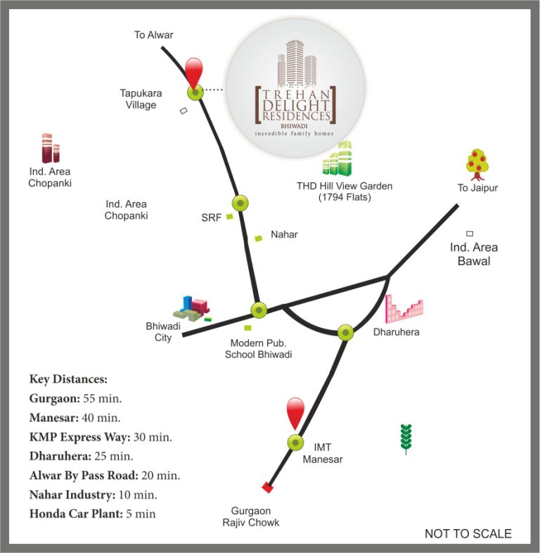 Trehan Home Delight Residences Location Map Image