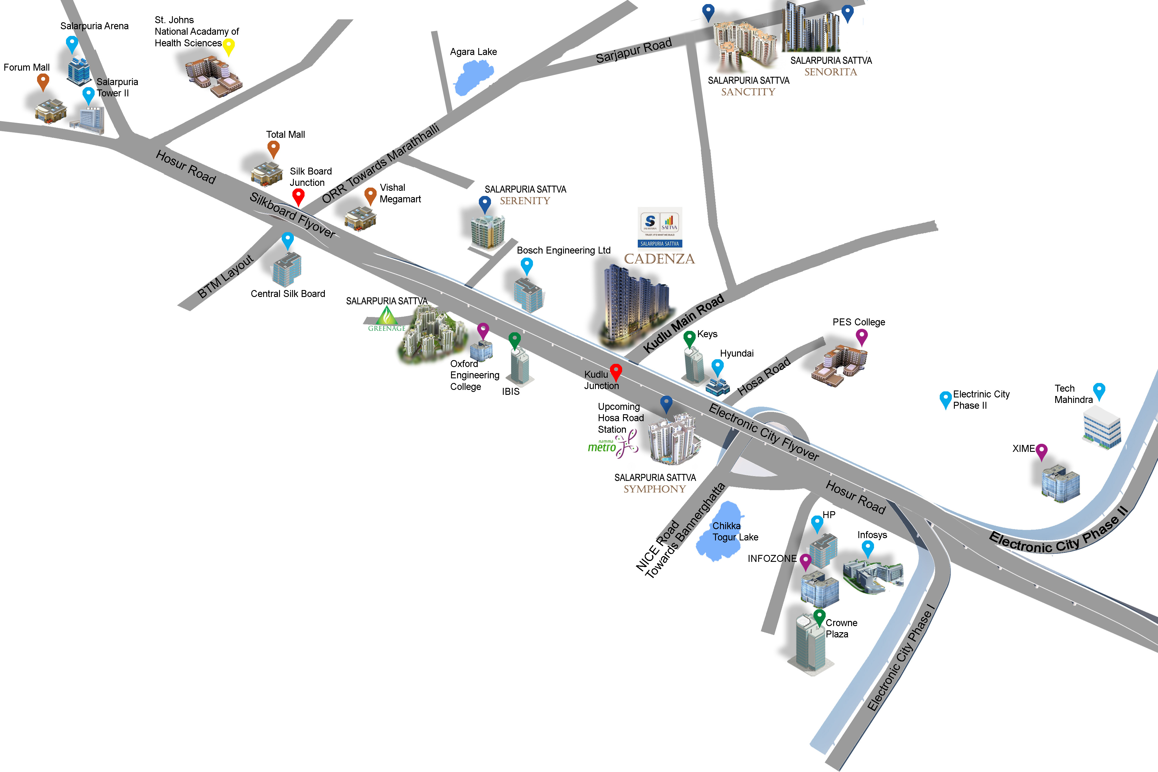 Salarpuria Sattva Cadenza Location Map Image