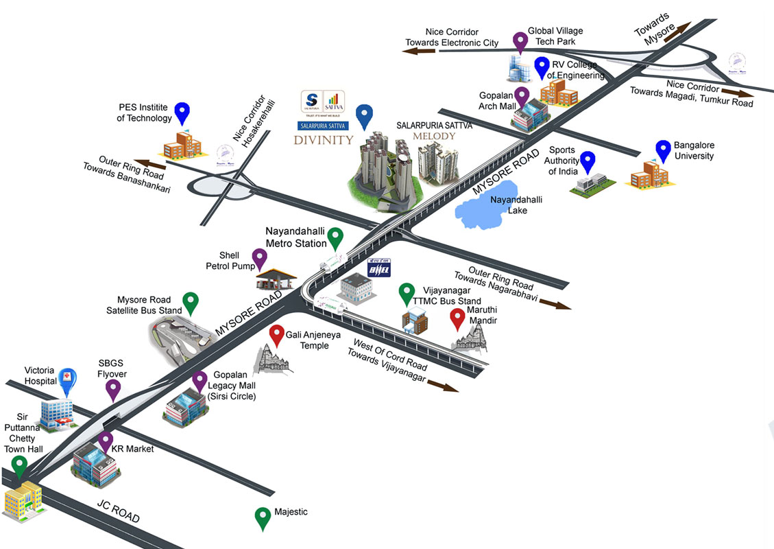 Salarpuria Sattva Divinity Location Map Image