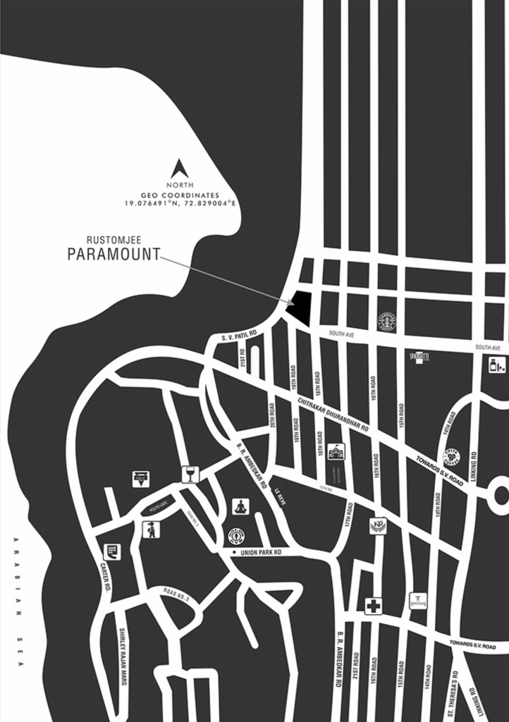 Rustomjee Paramount Location Map Image