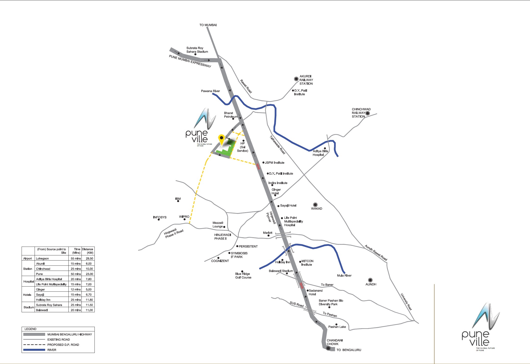 Pharande Puneville Location Map Image