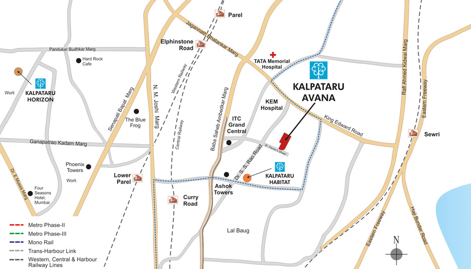 Kalpataru Avana Location Map Image