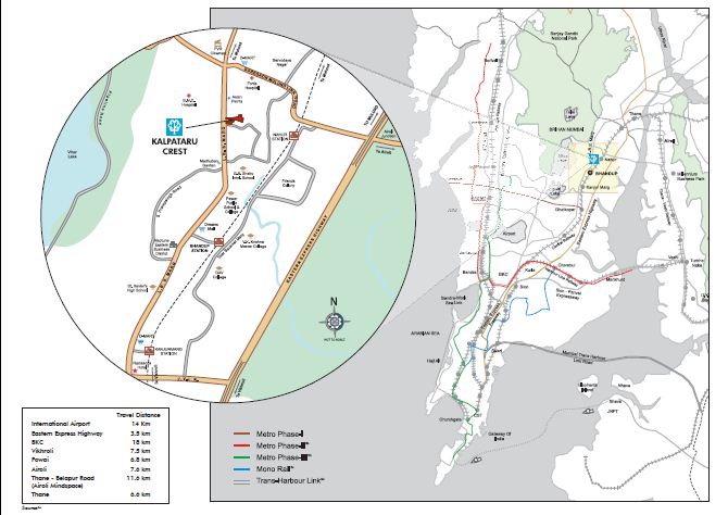 Kalpataru Crest Location Map Image