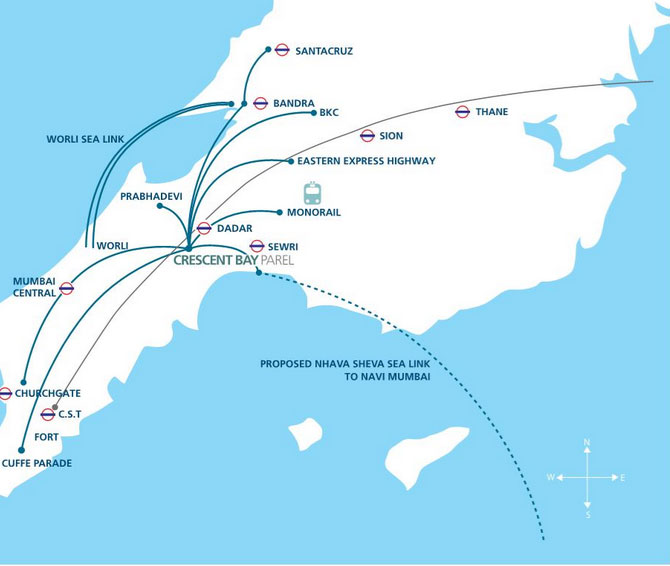 L&T Crescent Bay Location Map Image
