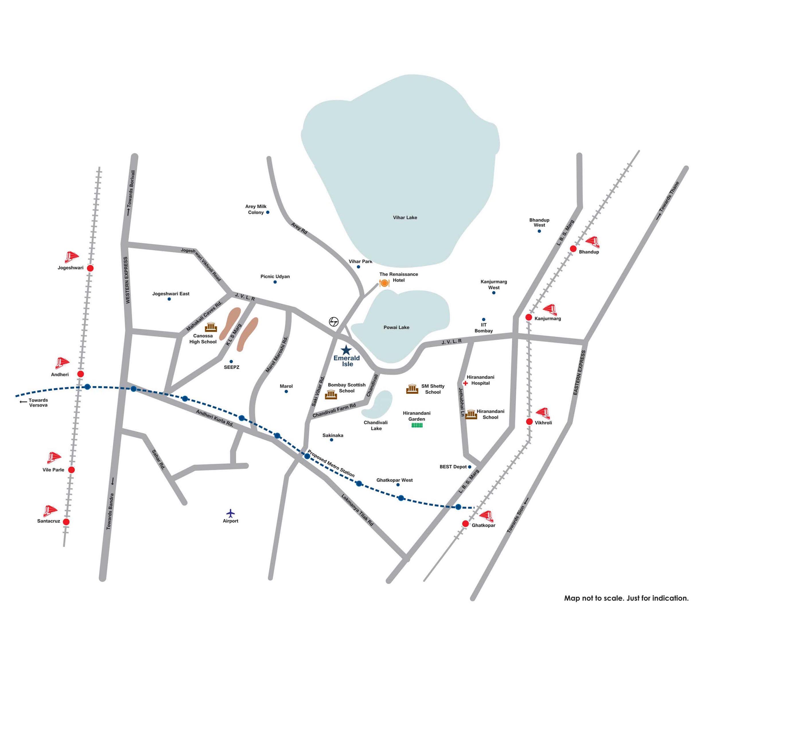 L&T Emerald Isle Location Map Image