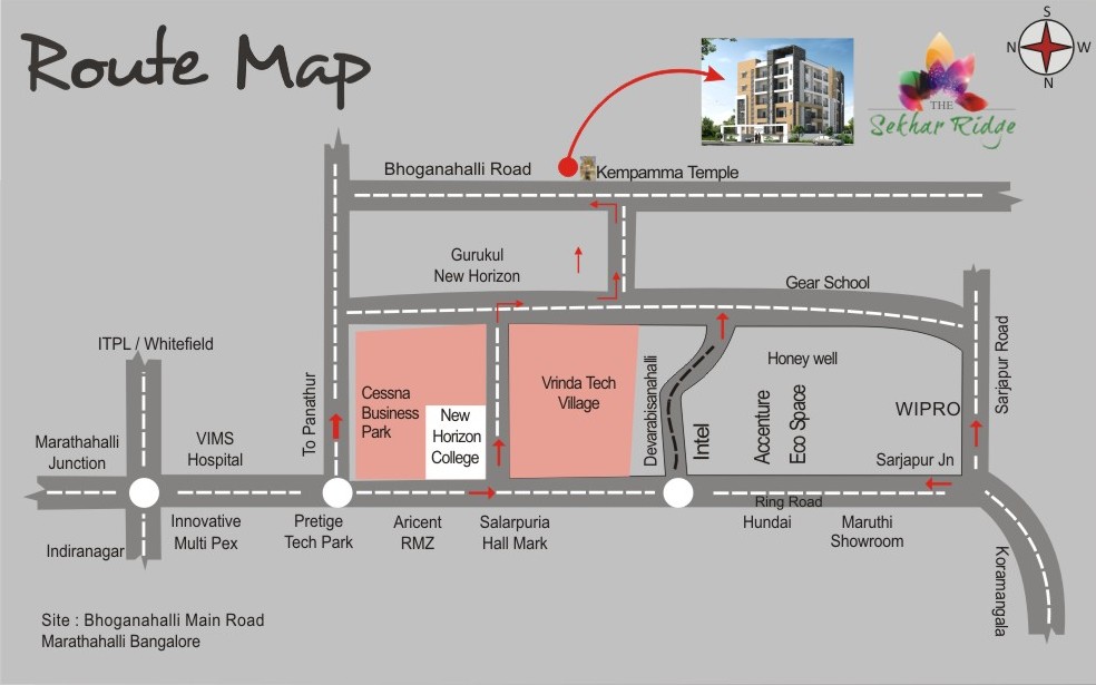 Sekhar Ridge Location Map Image