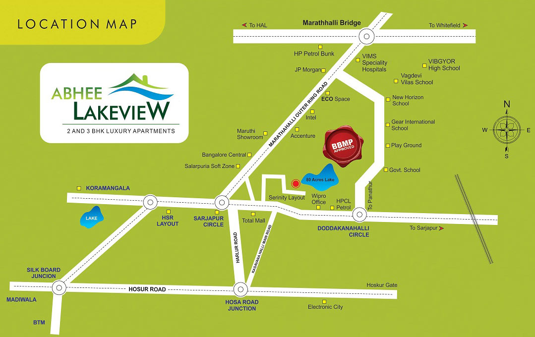 Abhee Lakeview Location Map Image